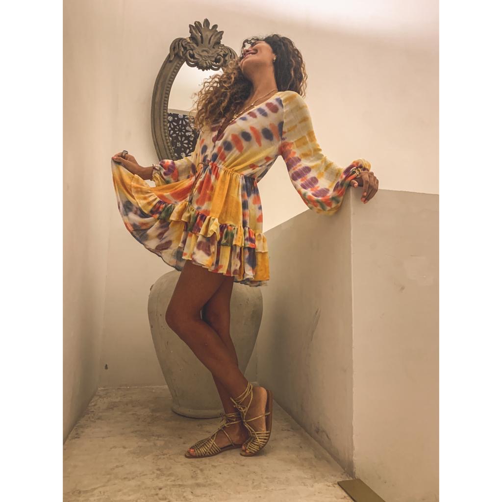 Baja Dress — Tie-Dye Cotton Mini Dress